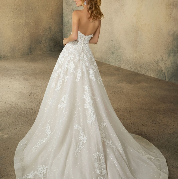 New/Never worn wedding dress by Morilee w/ veil - Picture 7 of 13